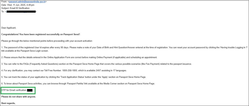 Email ID Verification