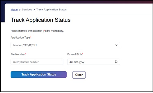 Track Application Status