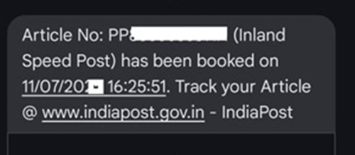 Track by tracking number india post